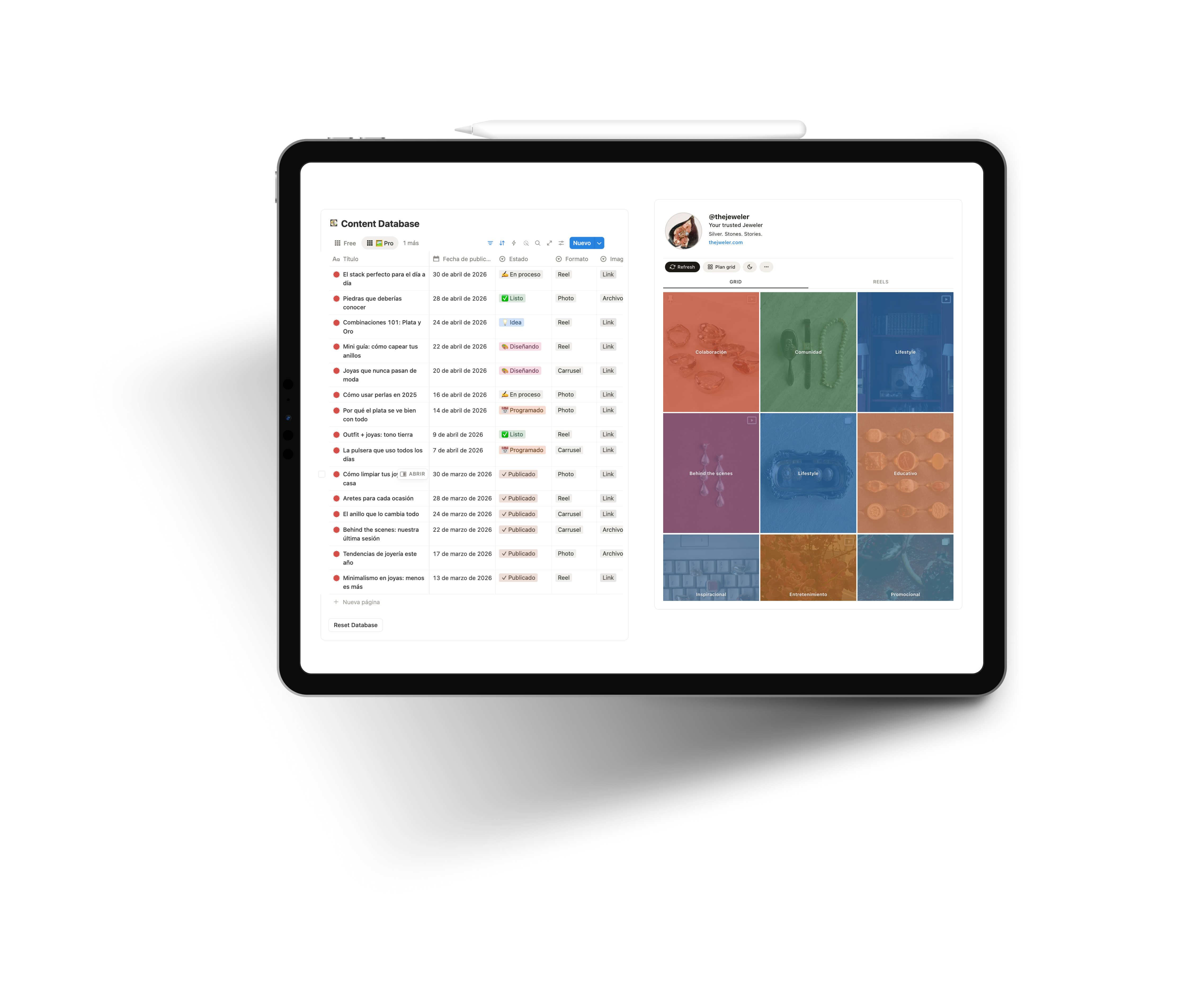Content Map en Notion